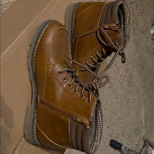 Boys brown Aldo lace up boot size 4.